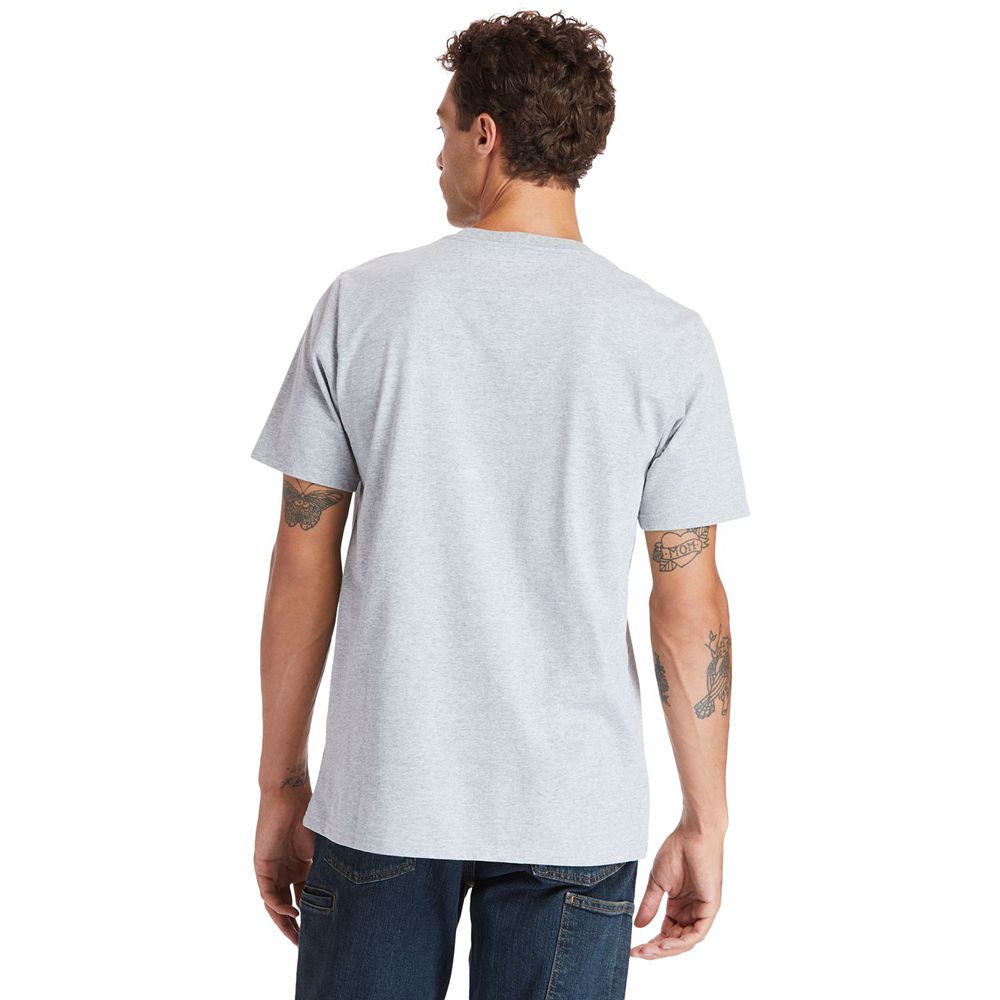 Camisetas Timberland Argentina Hombre - Pro® Short Sleeve Base Plate Wicking - Gris - HSNZJK-657